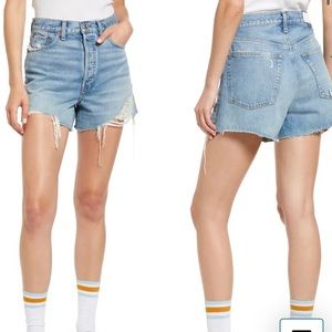 NWT Re/Done '90s Ripped Low Slung Denim Shorts